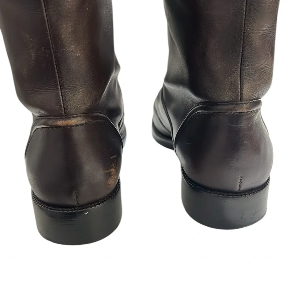 Louis Vuitton Brown Leather Knee Length Boots Size 37.5